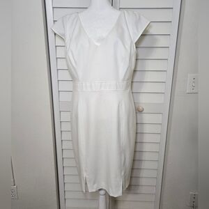 Marc New York White Midi Dress Size 14